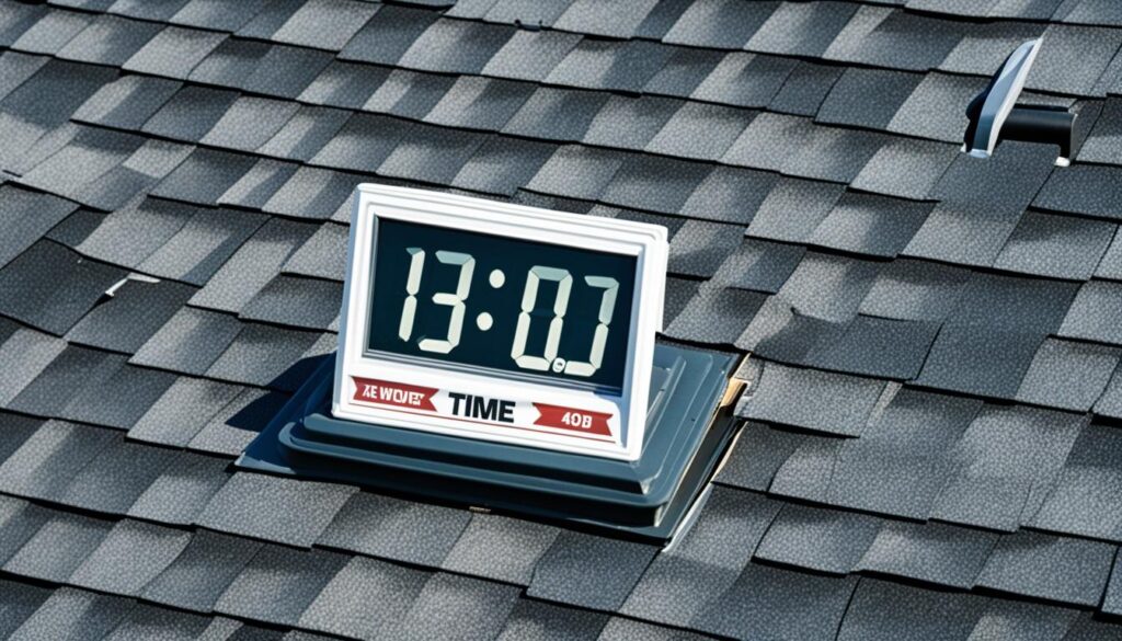 average roof replacement time