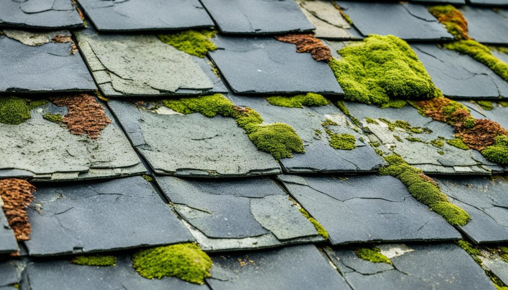 signs of slate roof damage