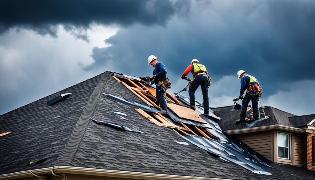 storm damage roof repair