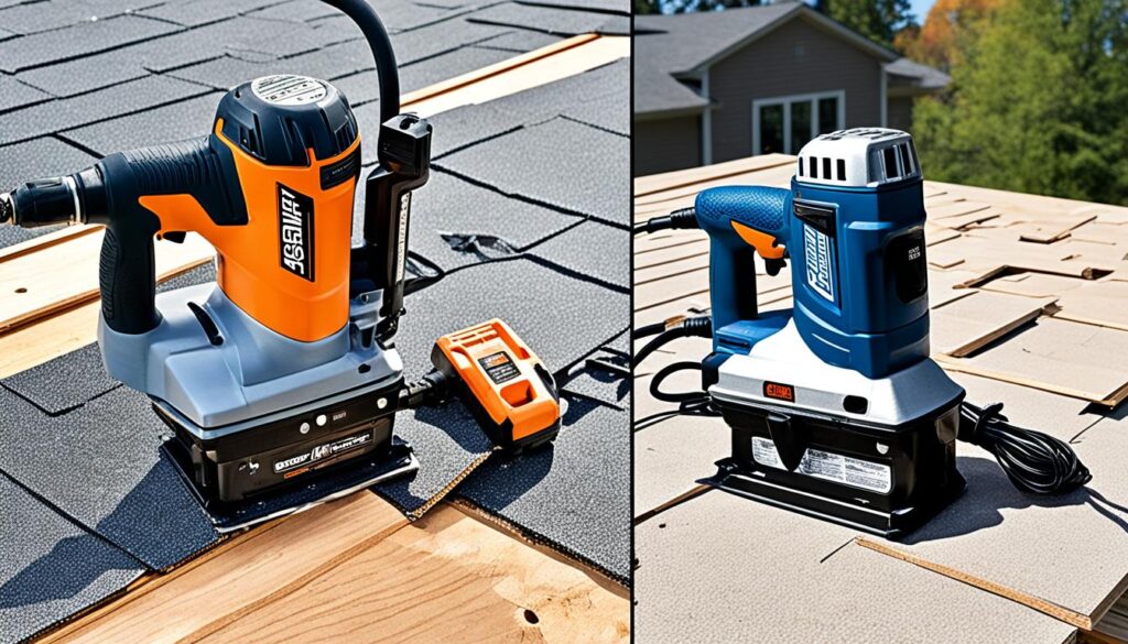 corded vs cordless roofing nailers
