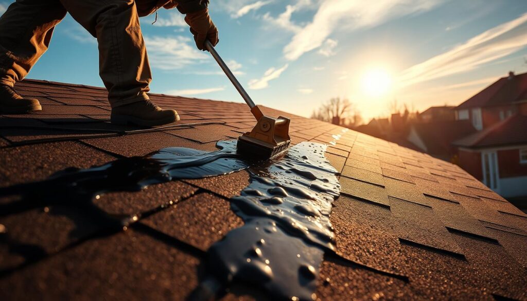 roof tar application